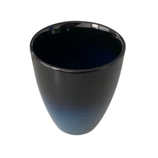 Tasse / Becher ohne Henkel mit Farbverlauf, Schwarz-Dunkelblau, 400 ml, 11 x 9 cm