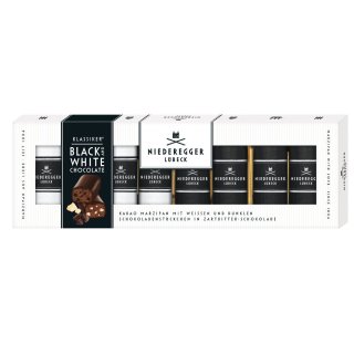Marzipan Klassiker "Black & White", Schokoladen-Marzipan mit Zartbitter-Schokolade, 100 g, Niederegger