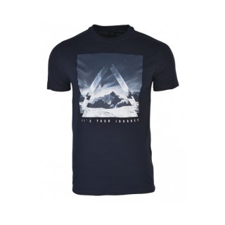 4F T-Shirt blau mit tollem Print L