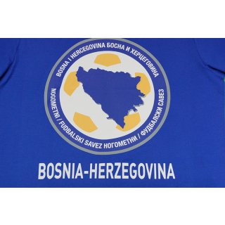 Adidas T-Shirt Bosnia Herzegovina Aufdruck Brust, Blau,